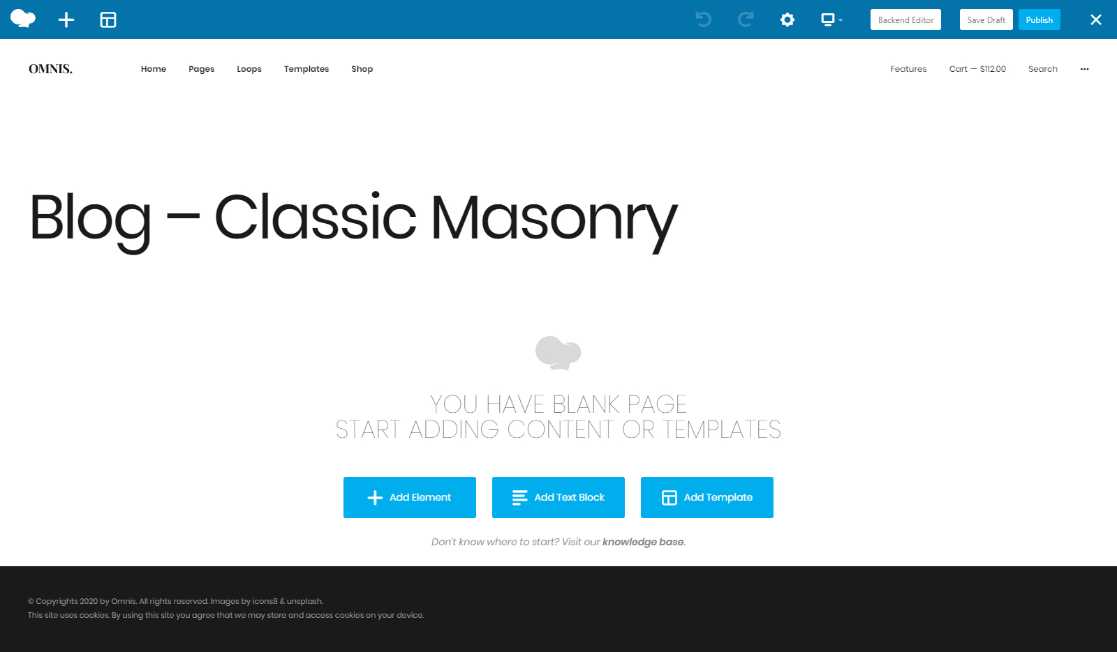 Page Builder in Classic Mode